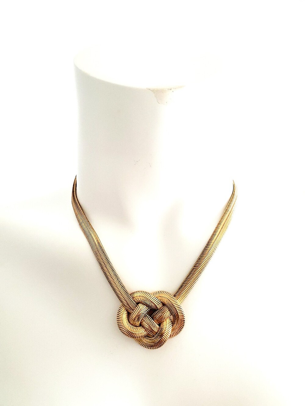 Gold Knot Statement Necklace - Women Jewelry